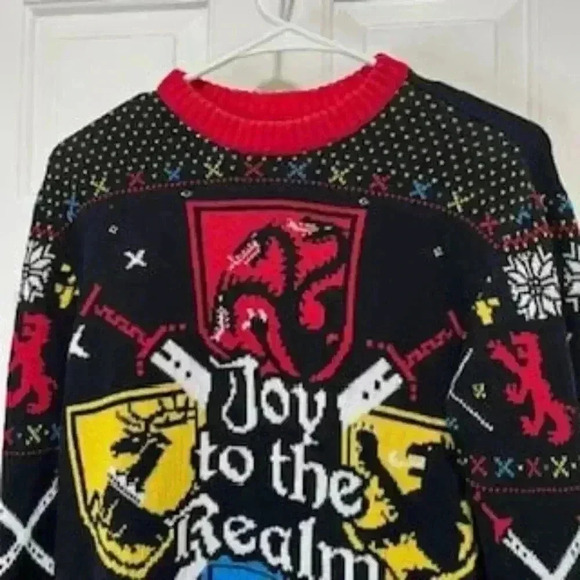 Game Of Thrones Joy To The‎ Realm Christmas Holiday Sweater Adult Sz Medium - Picture 12 of 12